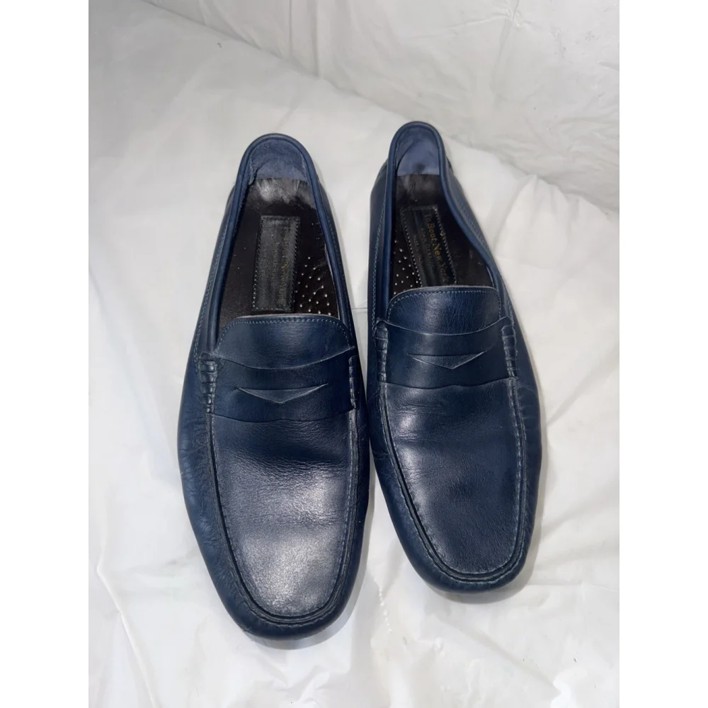 To Boot New York Palo Alto Driving Shoes leather Navy Loafers Men’s 10.5
